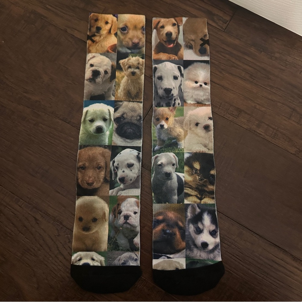 Funny Puppy Print Dog Socks